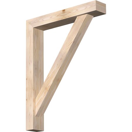 Ekena Millwork Traditional Block Smooth Bracket w/ Offset Brace, Douglas Fir, 5 1/2"W x 32"D x 40"H BKT0604X32X40TRA05SDF